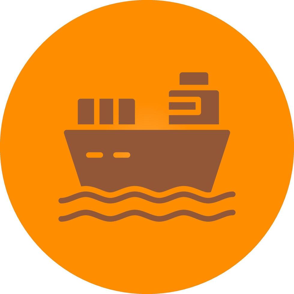 Cargo Ship Creative Icon Design vector