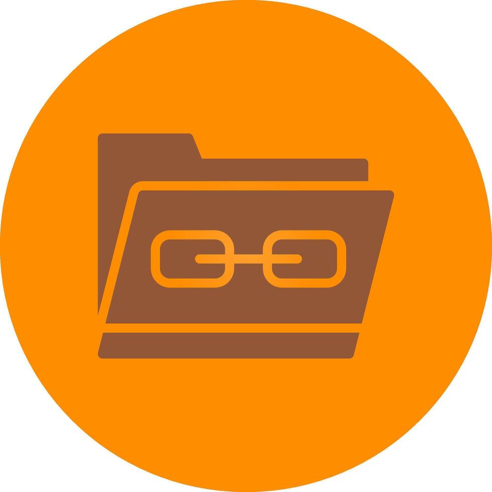 Link Folder Creative Icon Design vector