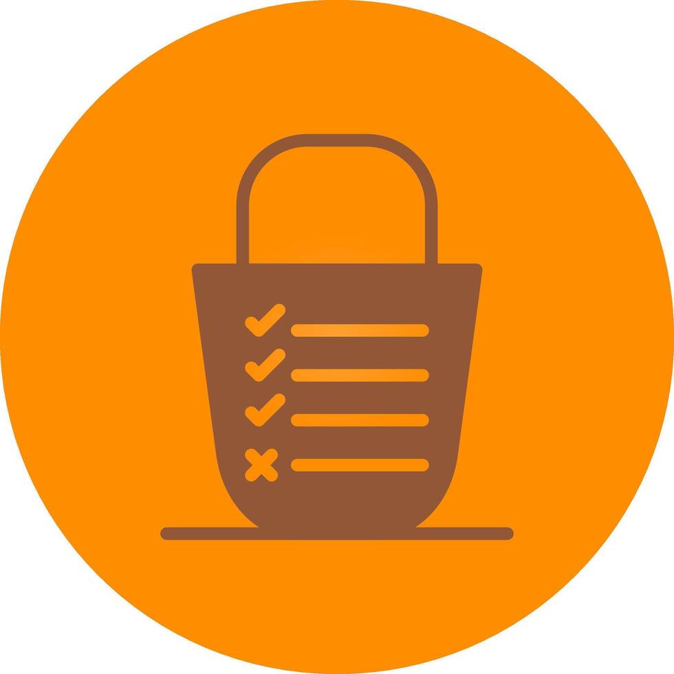 Bucket List Creative Icon Design vector