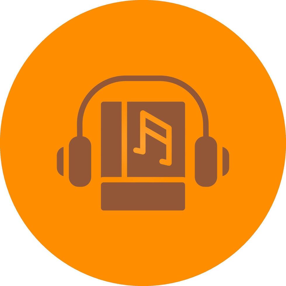 Audio Book Creative Icon Design vector