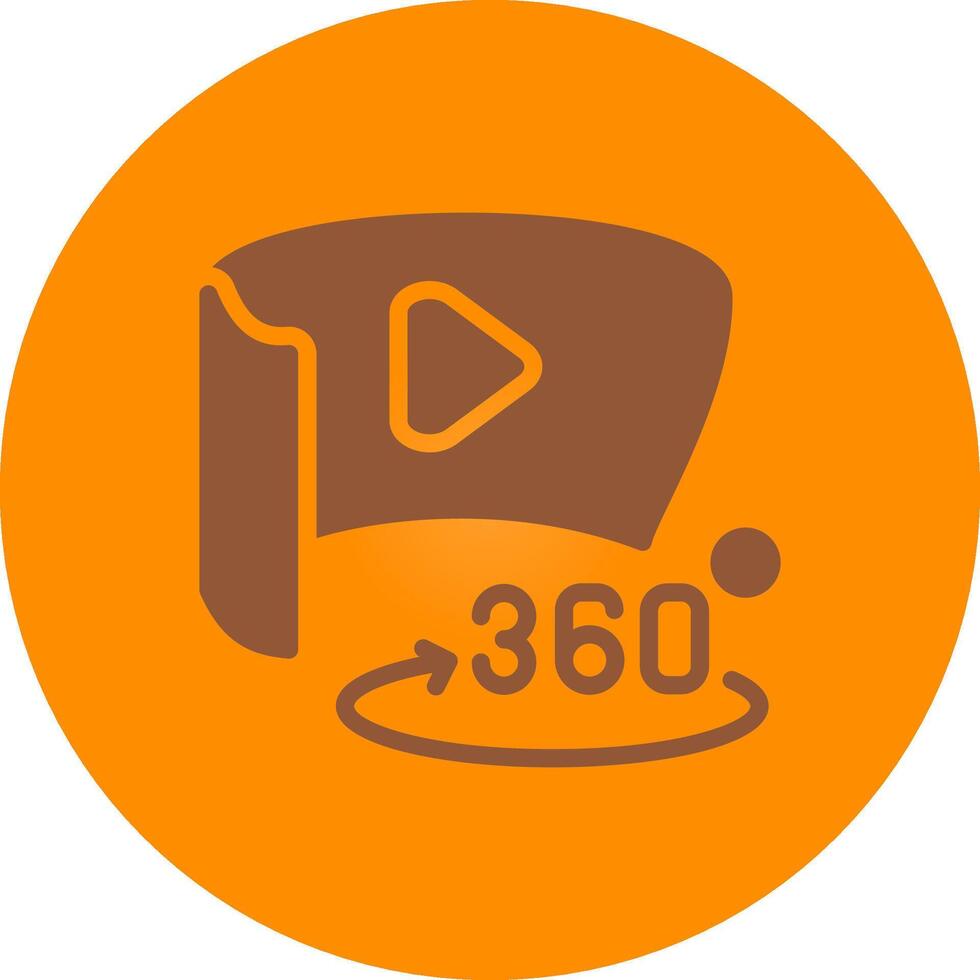 360 Degree Video Creative Icon Design vector