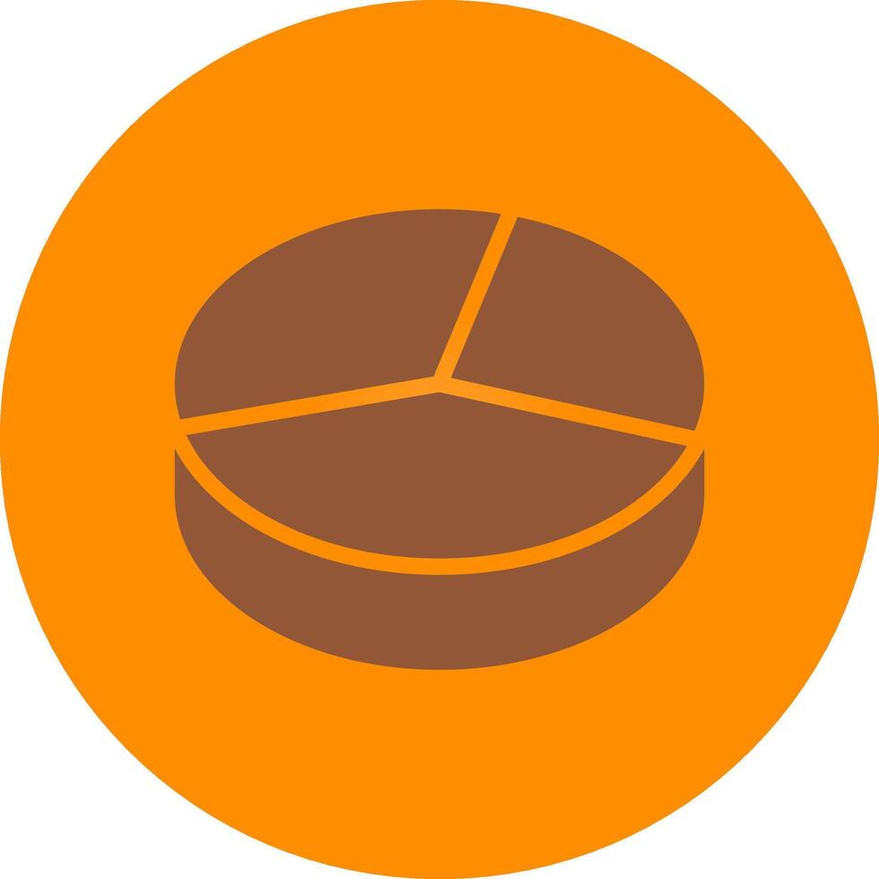 3D Pie Creative Icon Design vector