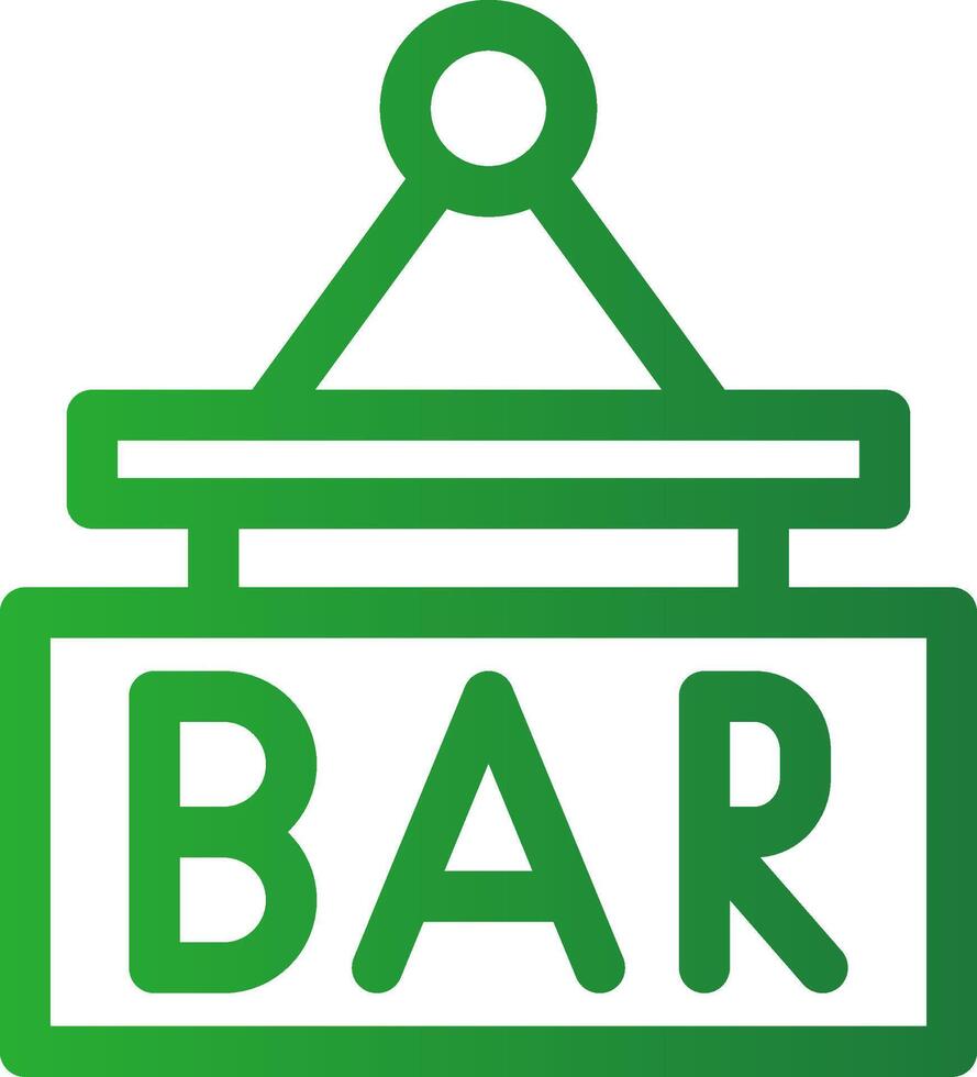 Bar Sign Board Creative Icon Design vector