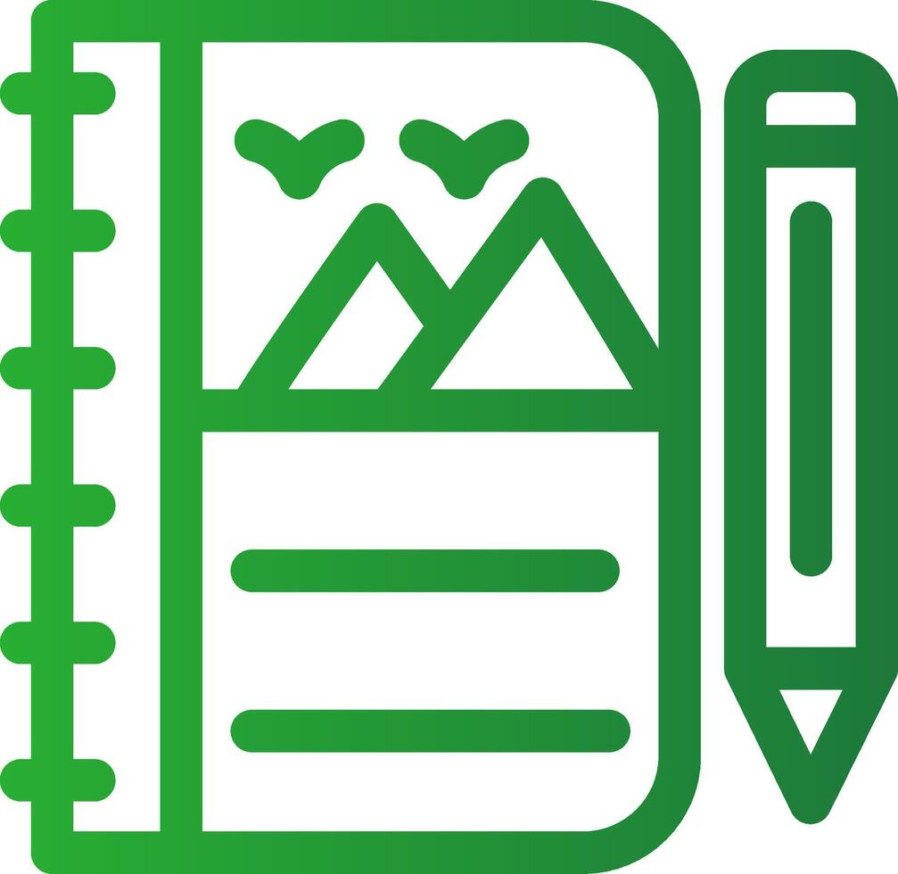 Line Green Gradient Design vector