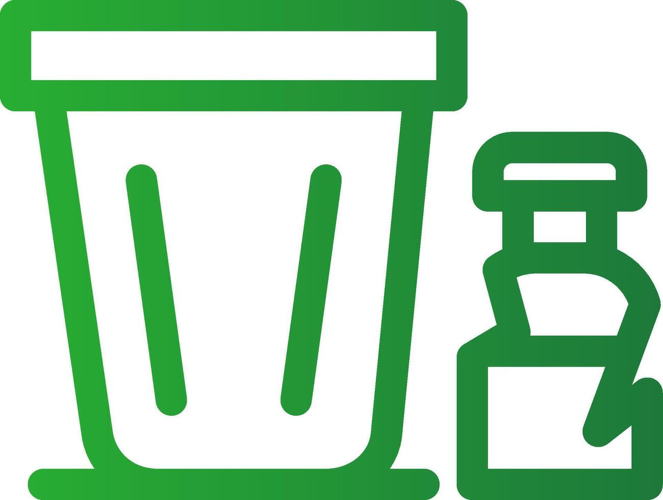 Line Green Gradient Design vector