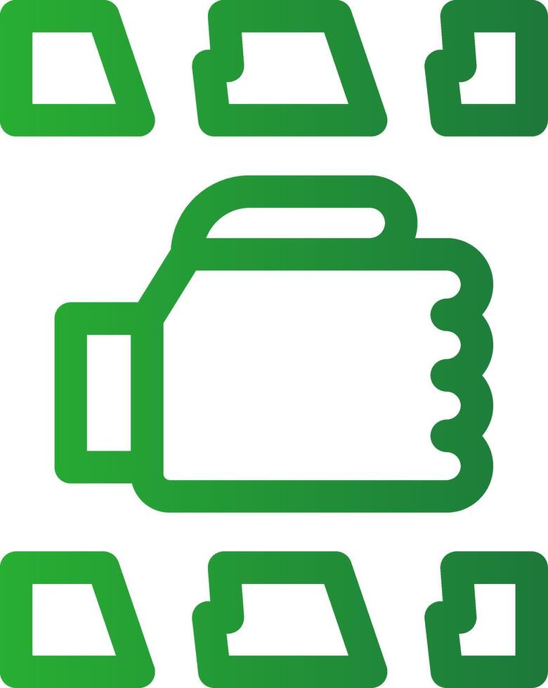 Line Green Gradient Design vector