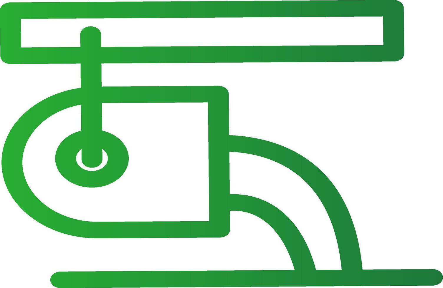 Line Green Gradient Design vector