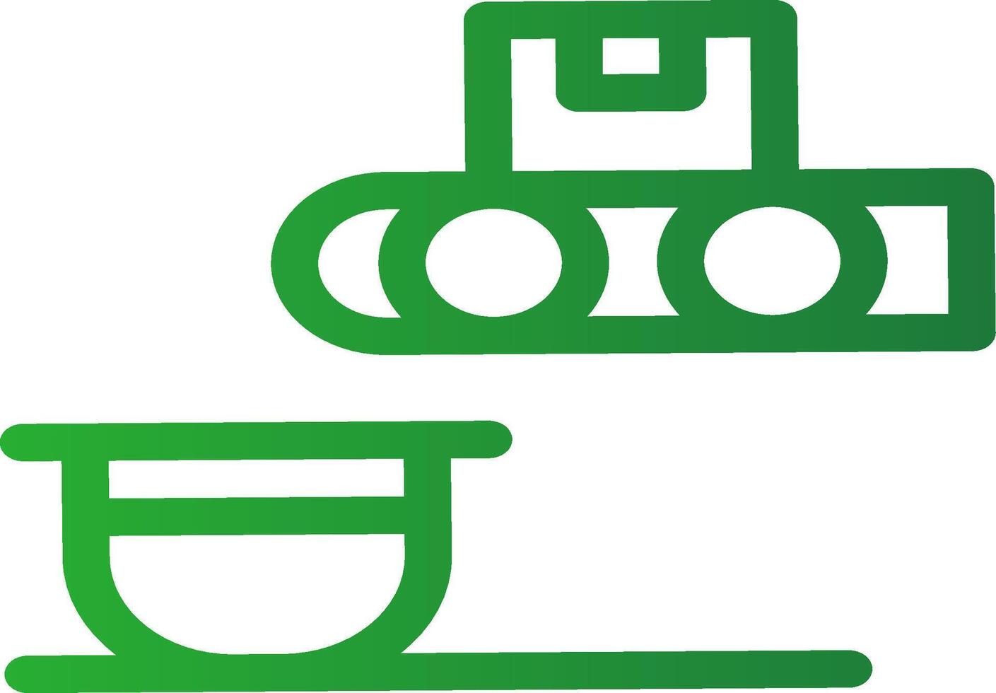 Line Green Gradient Design vector