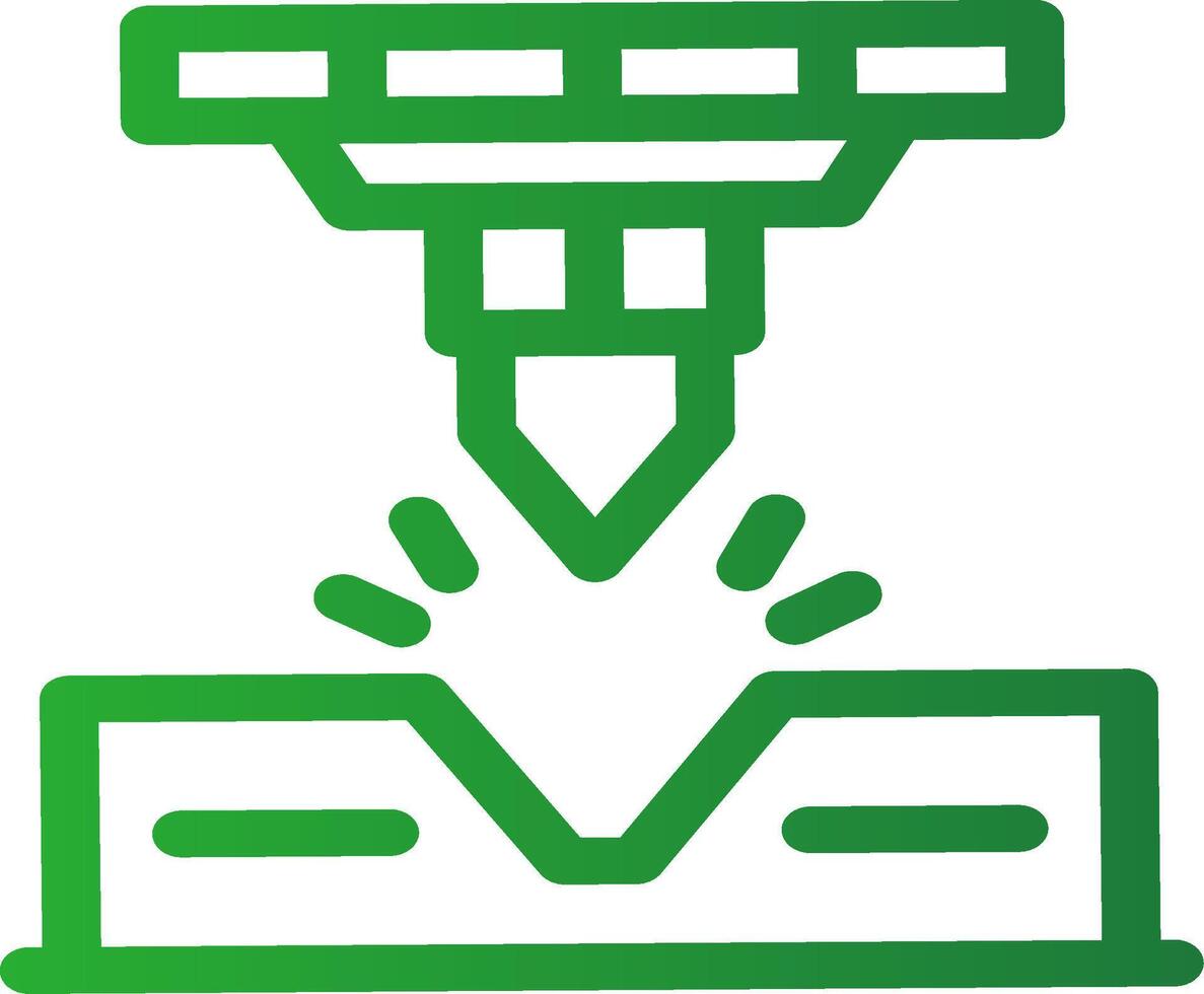 Line Green Gradient Design vector
