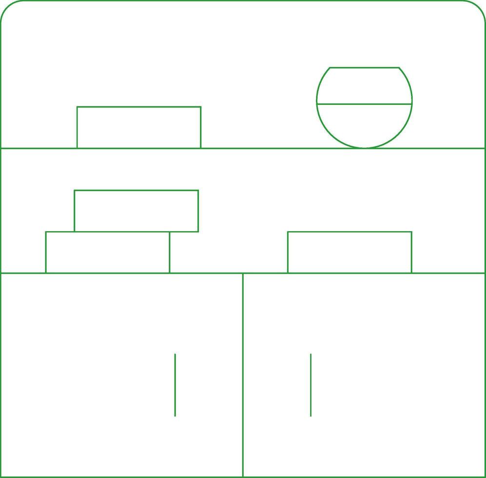 Line Green Gradient Design vector