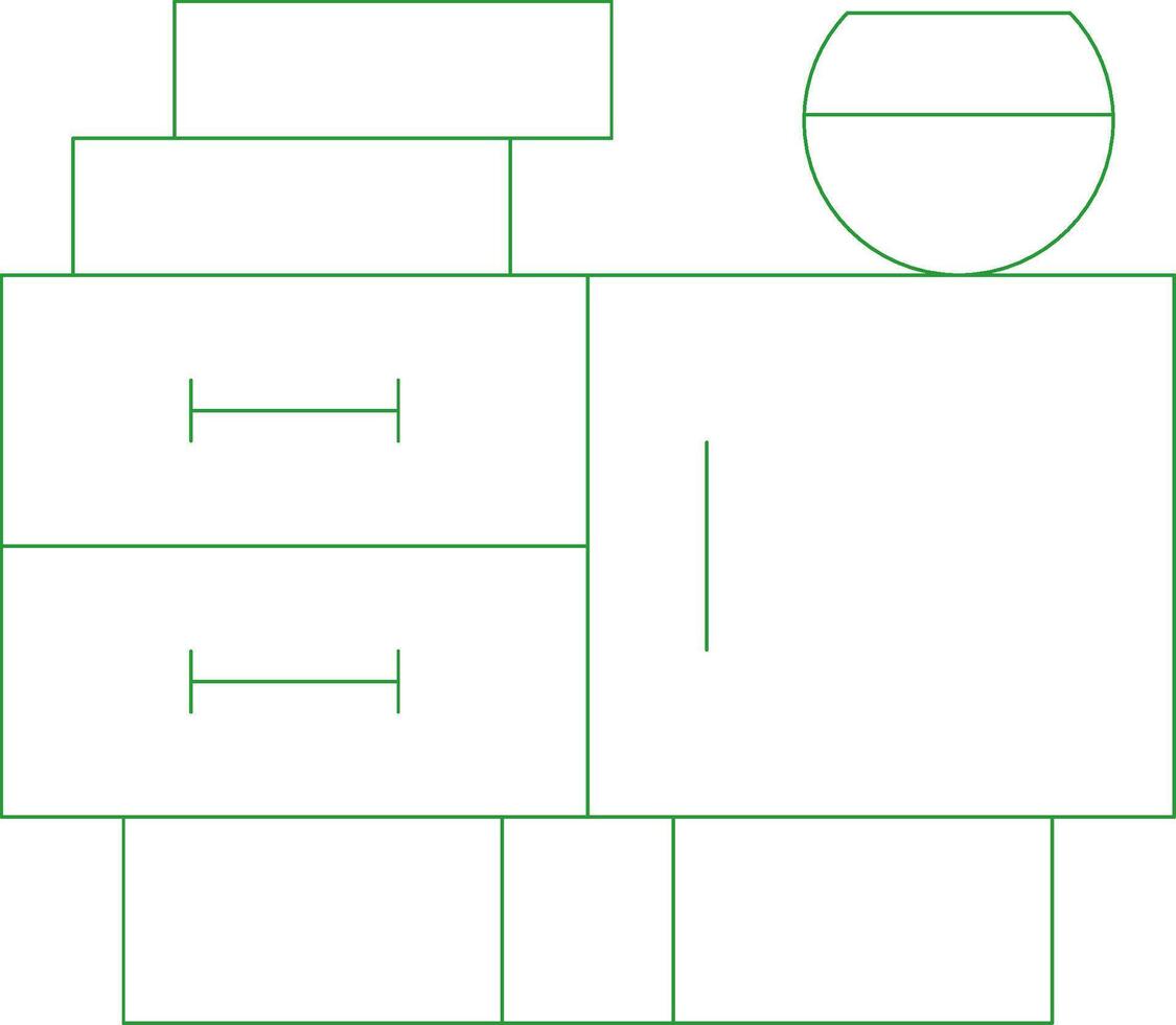Line Green Gradient Design vector