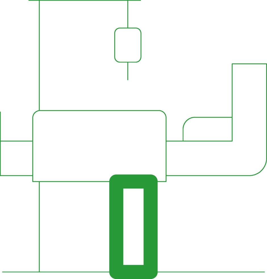 Line Green Gradient Design vector