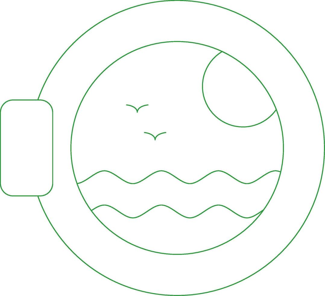 Line Green Gradient Design vector