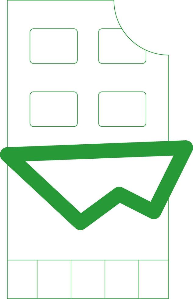 Line Green Gradient Design vector