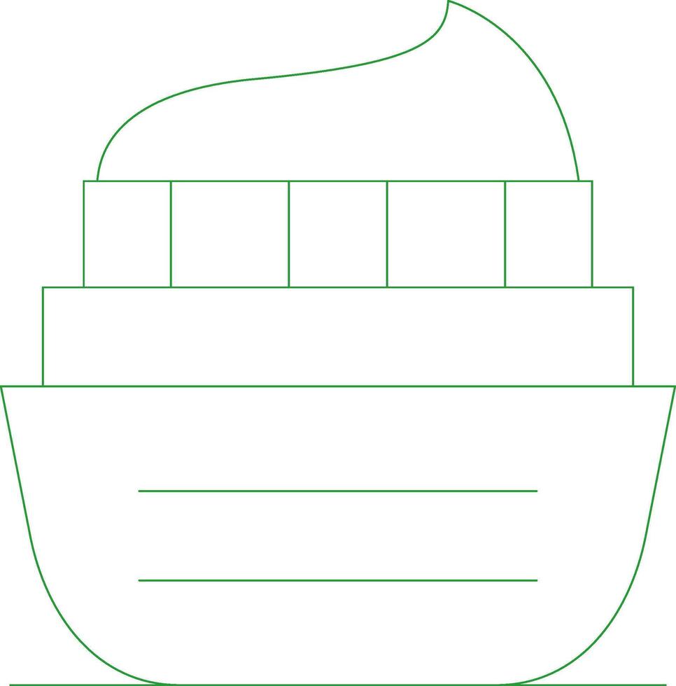 Line Green Gradient Design vector