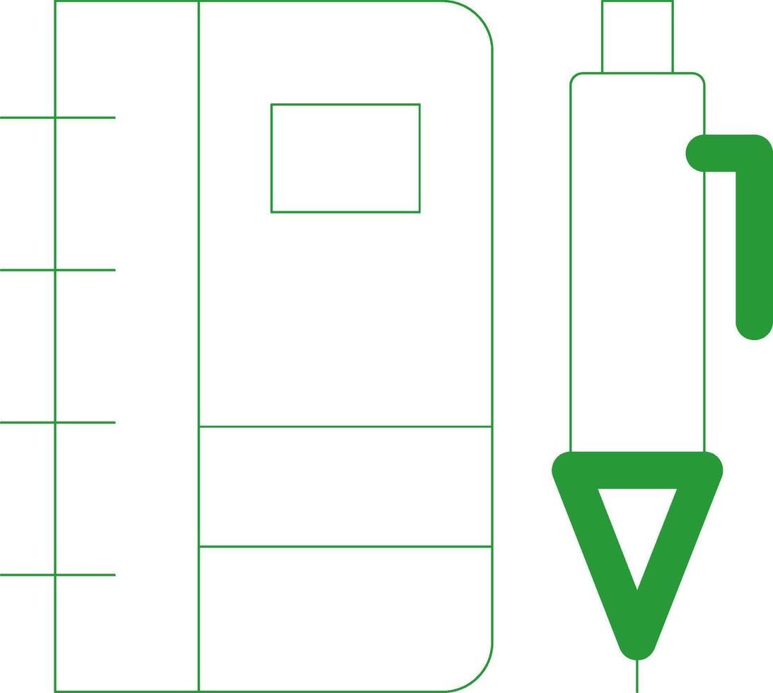 Line Green Gradient Design vector