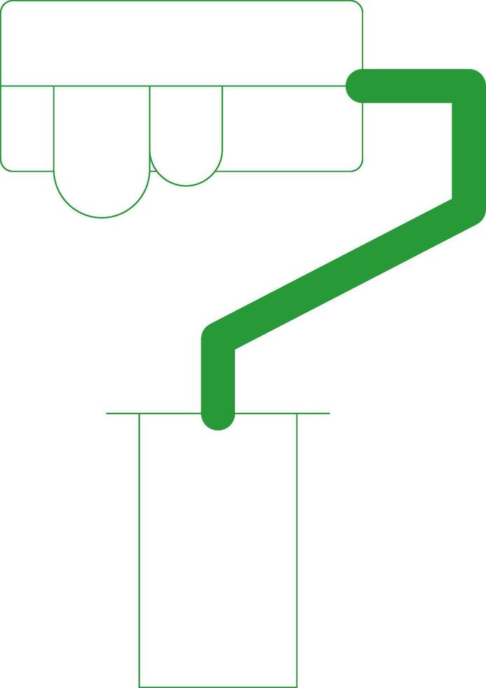 Line Green Gradient Design vector