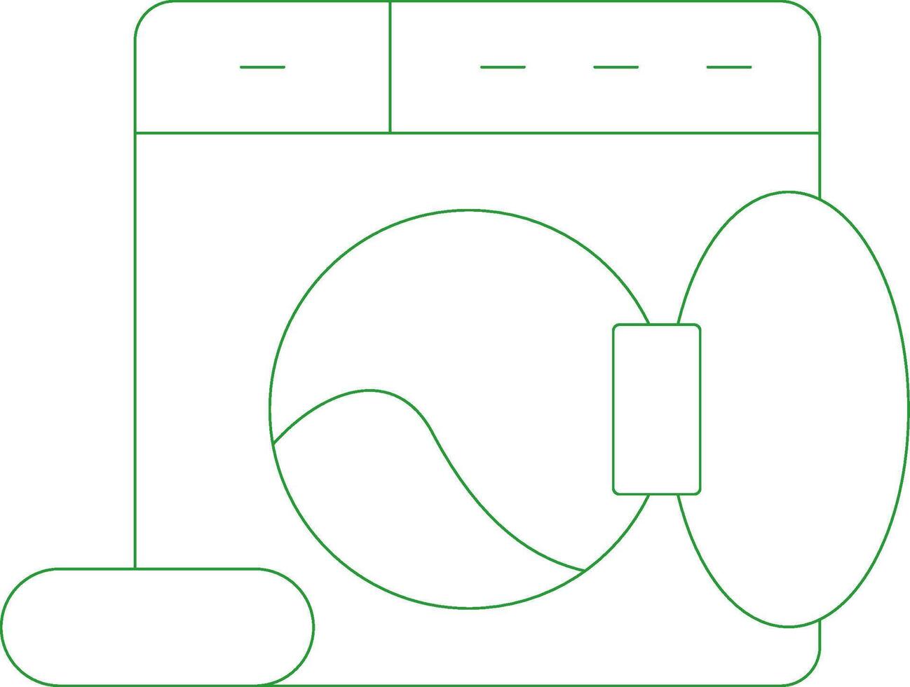 Line Green Gradient Design vector