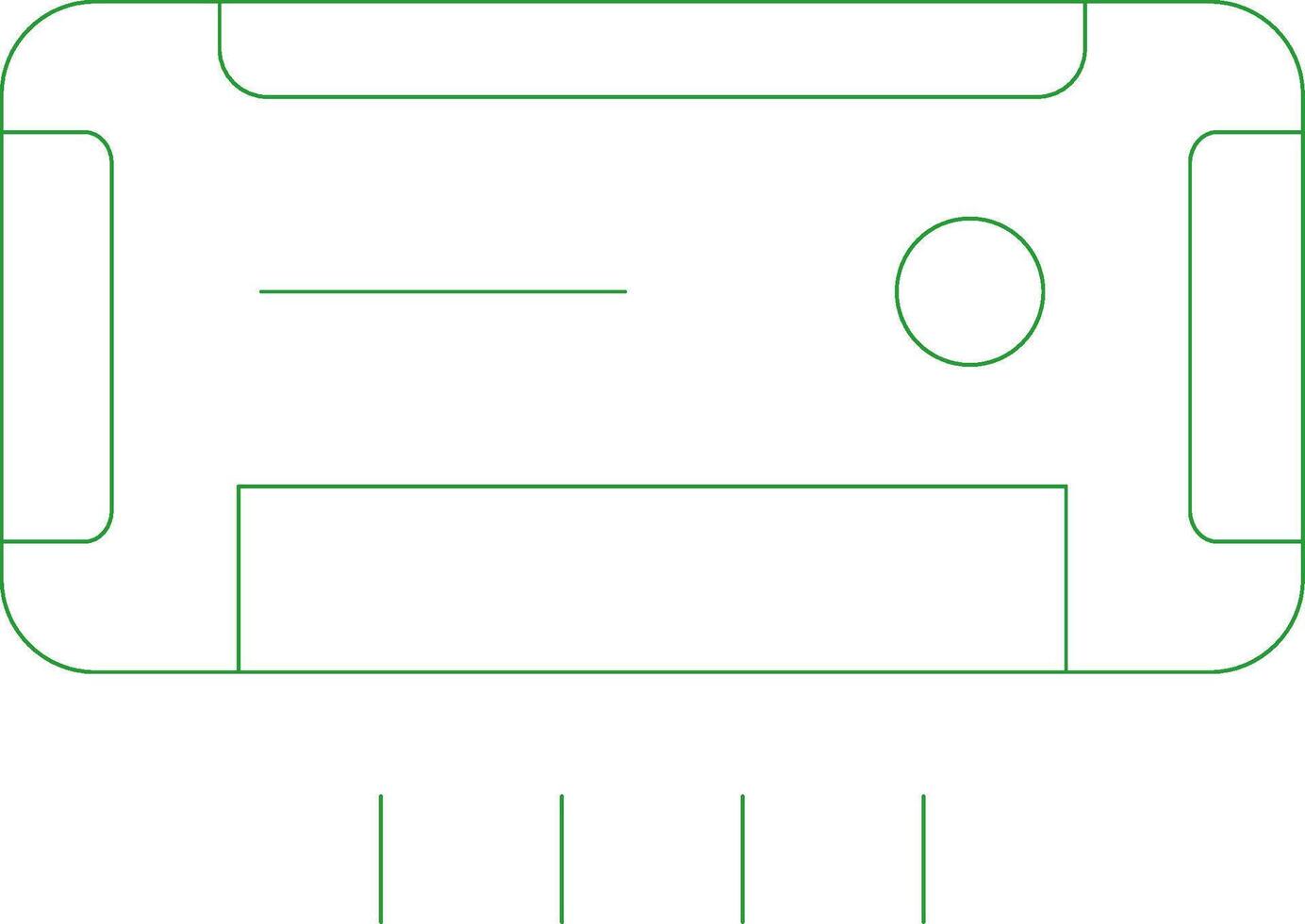 Line Green Gradient Design vector