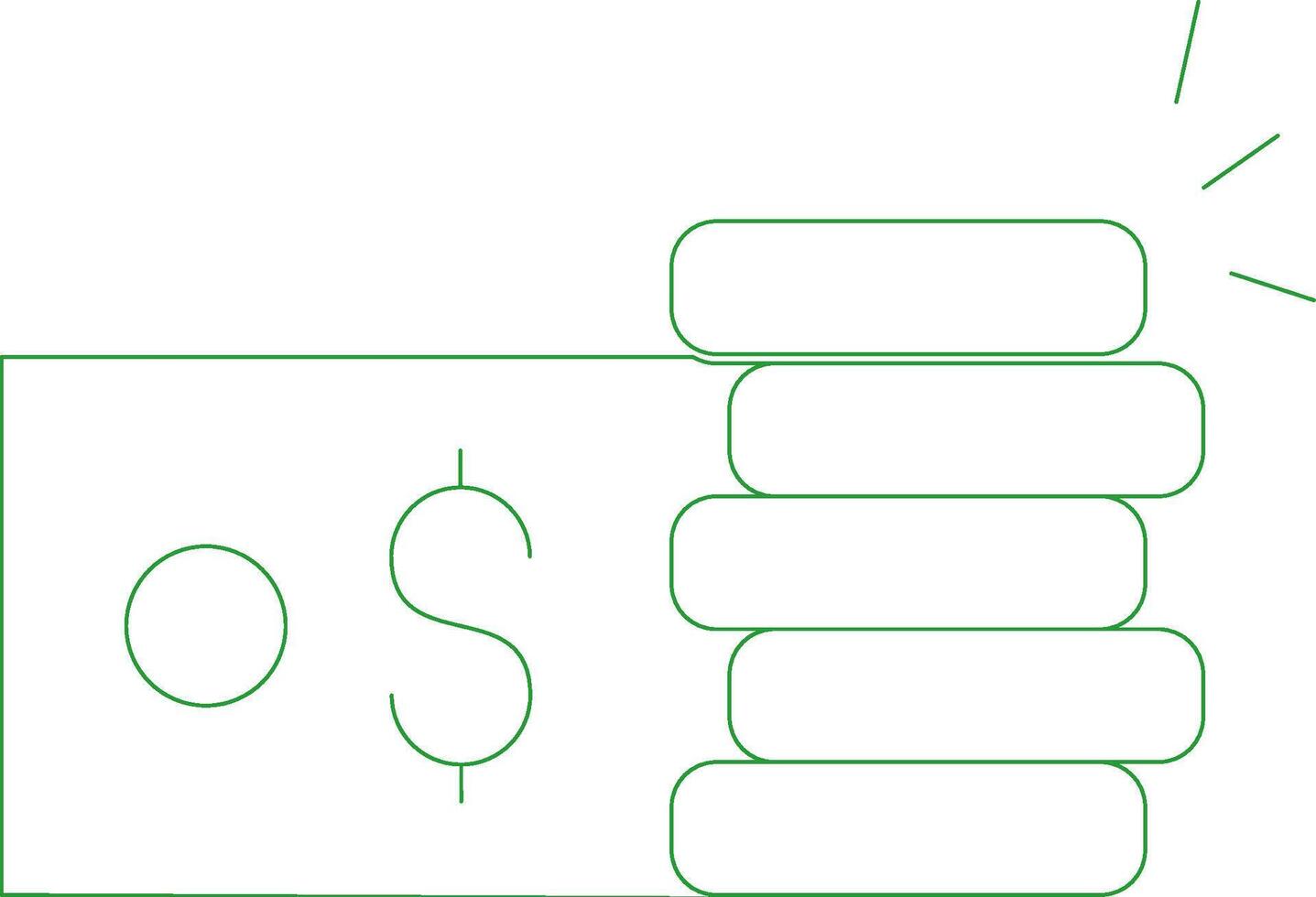 Line Green Gradient Design vector