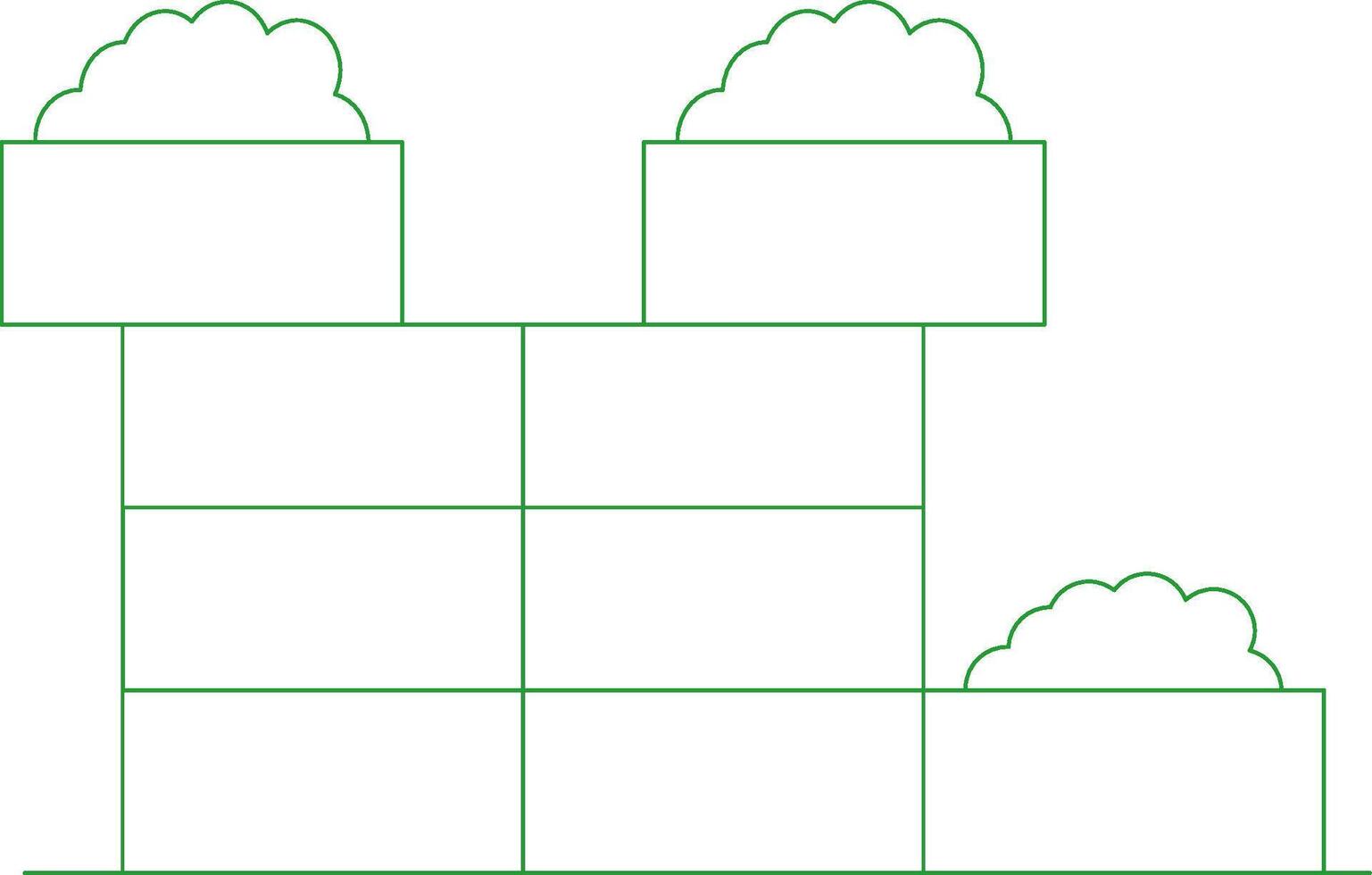 Line Green Gradient Design vector