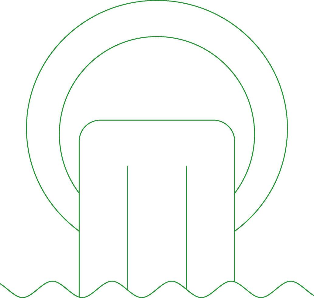 Line Green Gradient Design vector