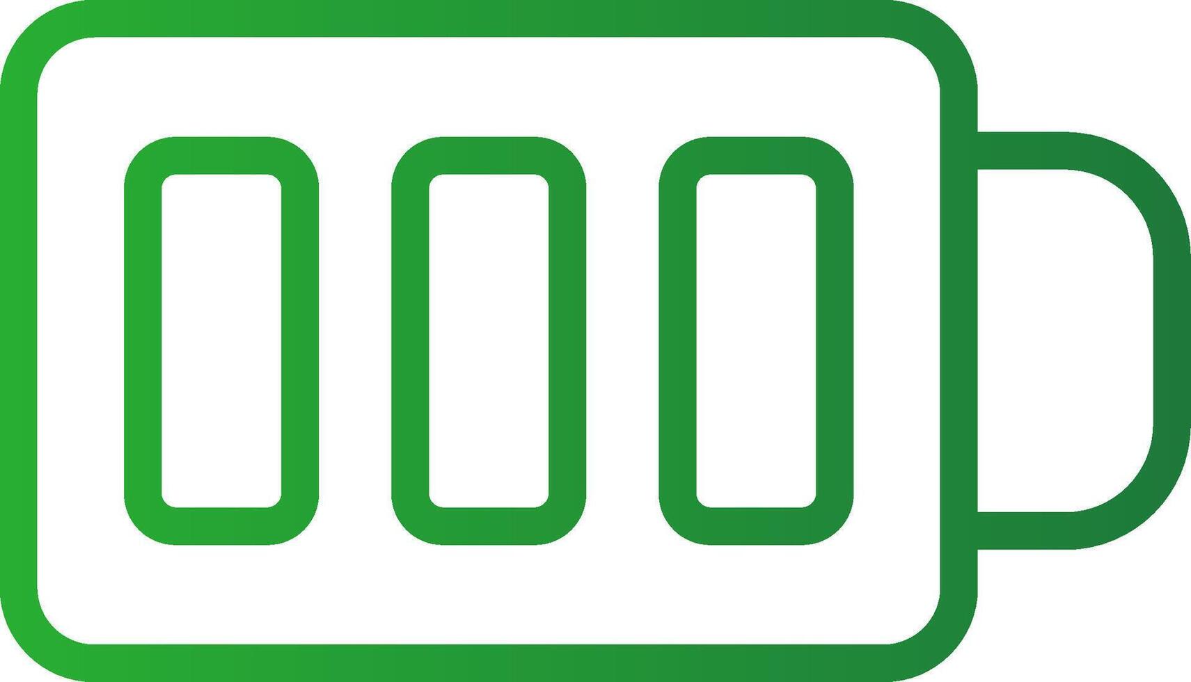 Full Battery Creative Icon Design vector