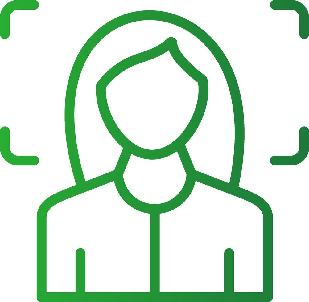 Facial Recognition Creative Icon Design vector