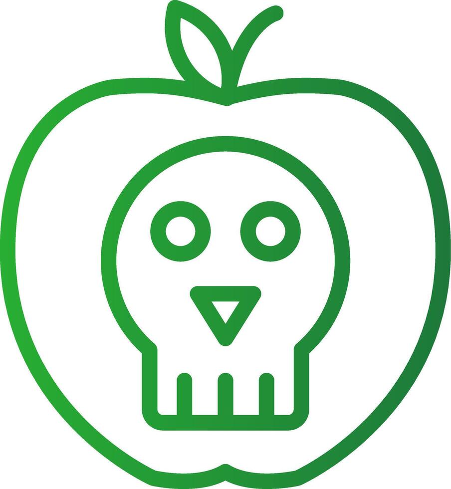 Poisoned Apple Creative Icon Design vector