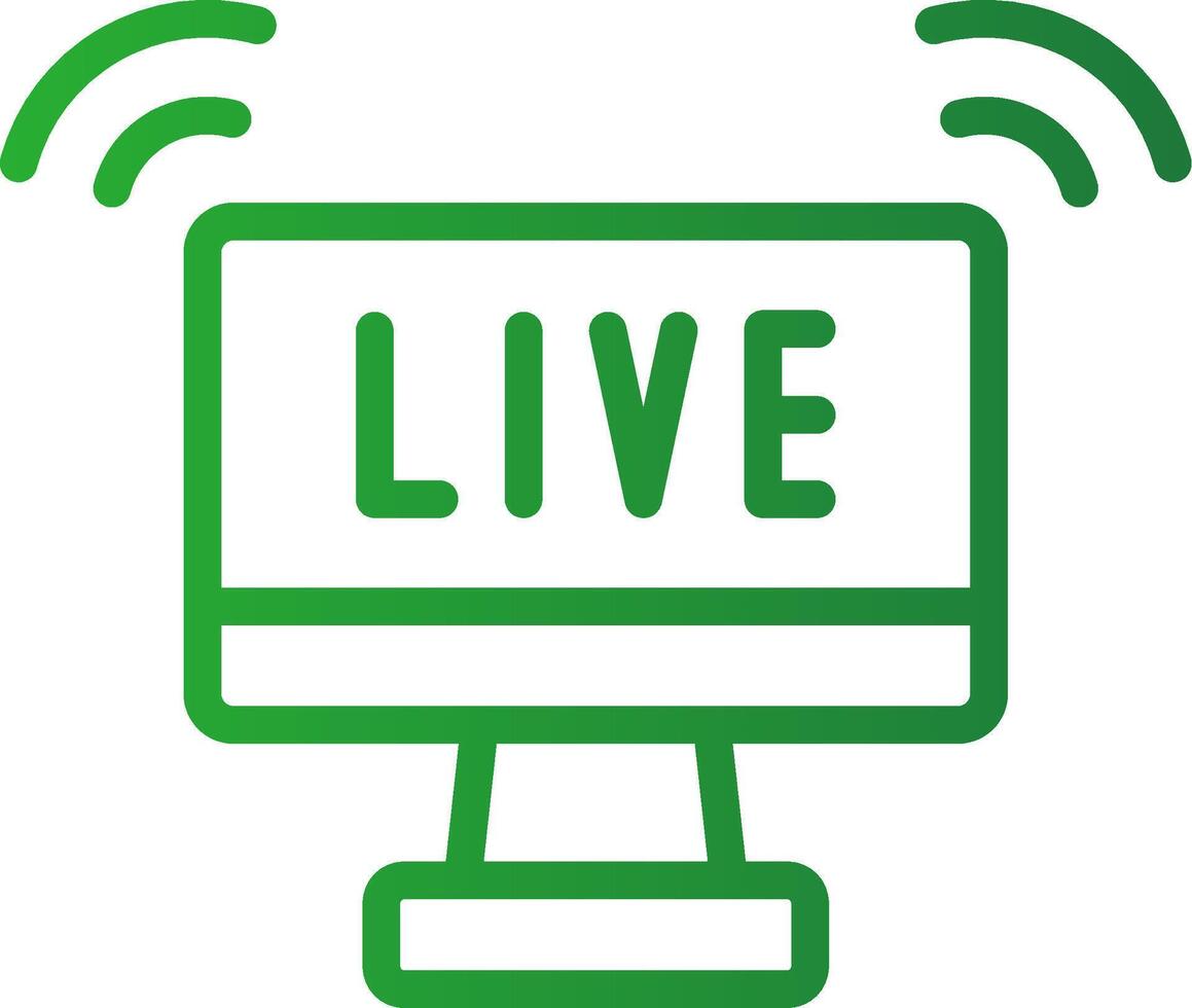 Live Streaming Creative Icon Design vector