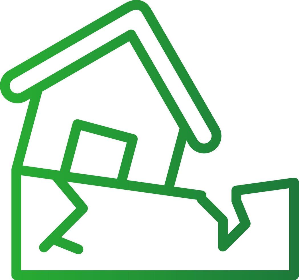 Earthquake Creative Icon Design vector