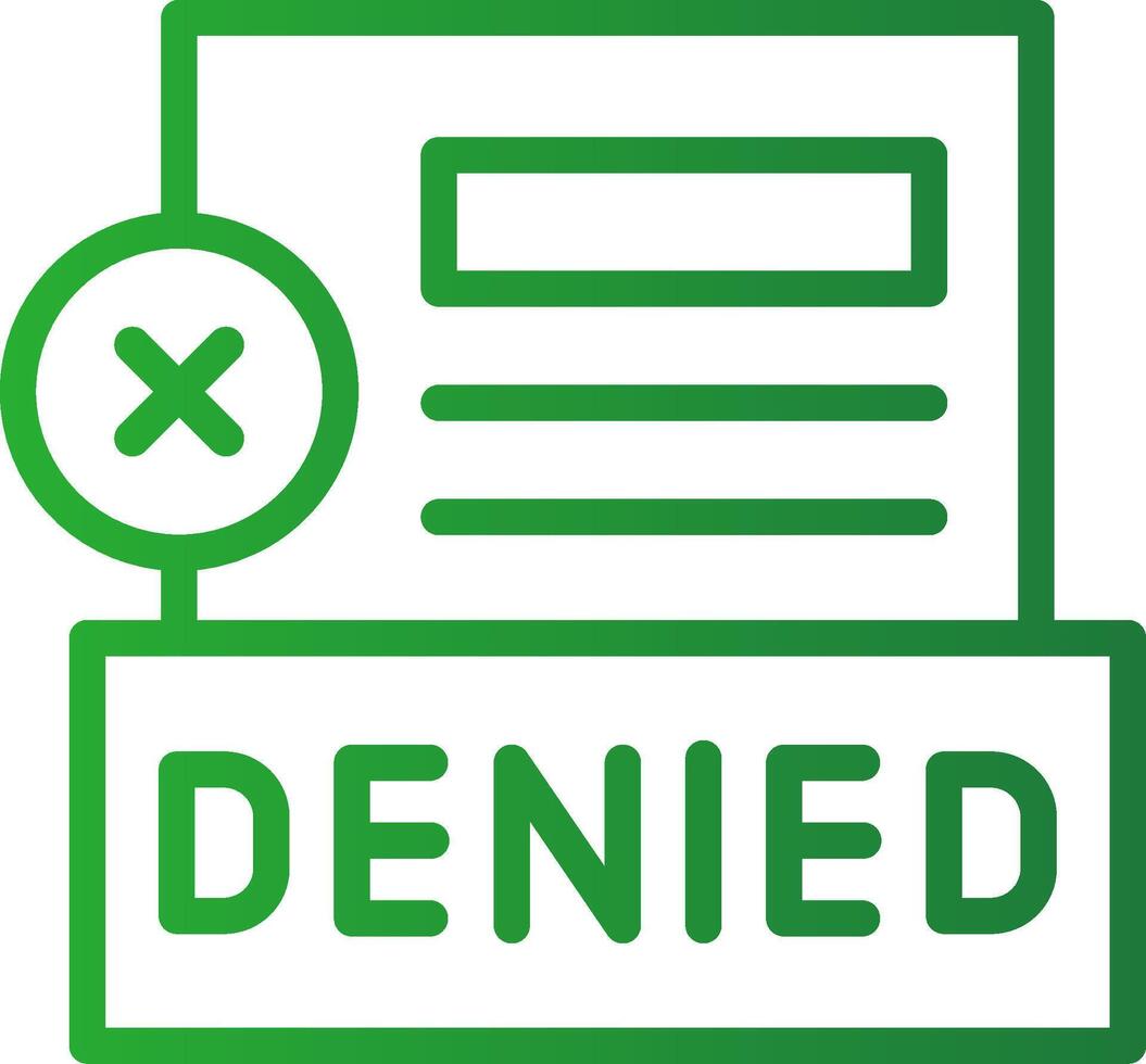 Denied Creative Icon Design vector