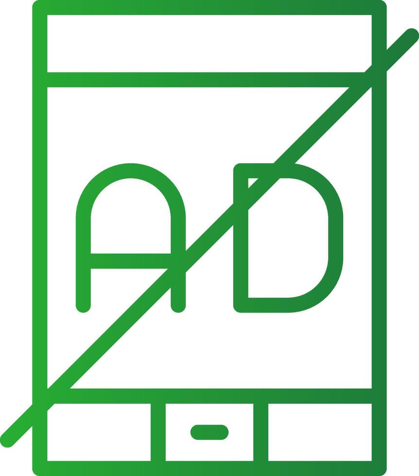 No Ad Creative Icon Design vector