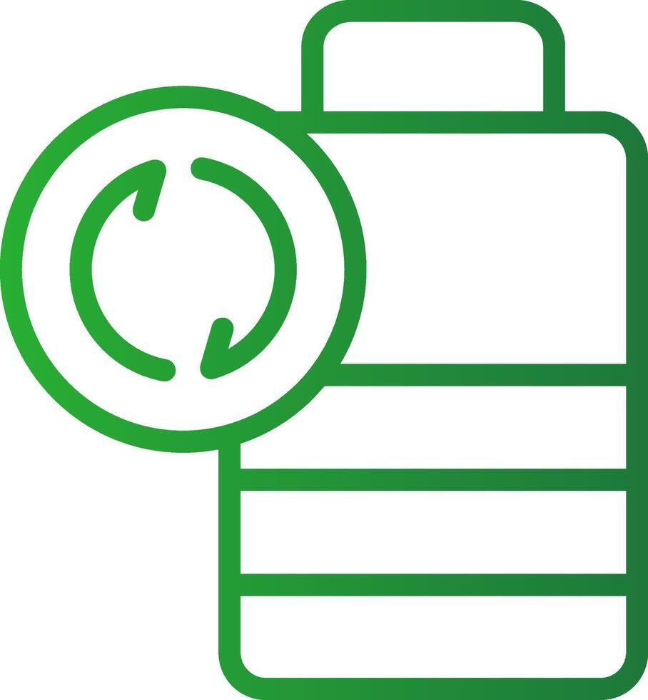 Battery Recyclings Creative Icon Design vector