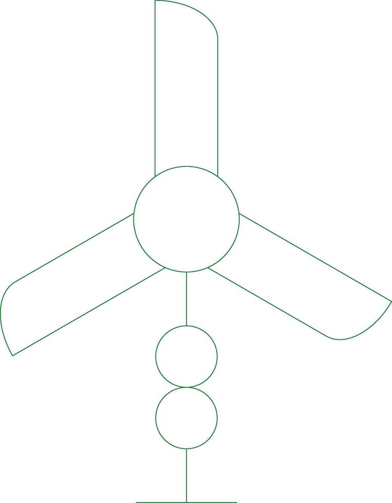 Wind Turbine Creative Icon Design vector