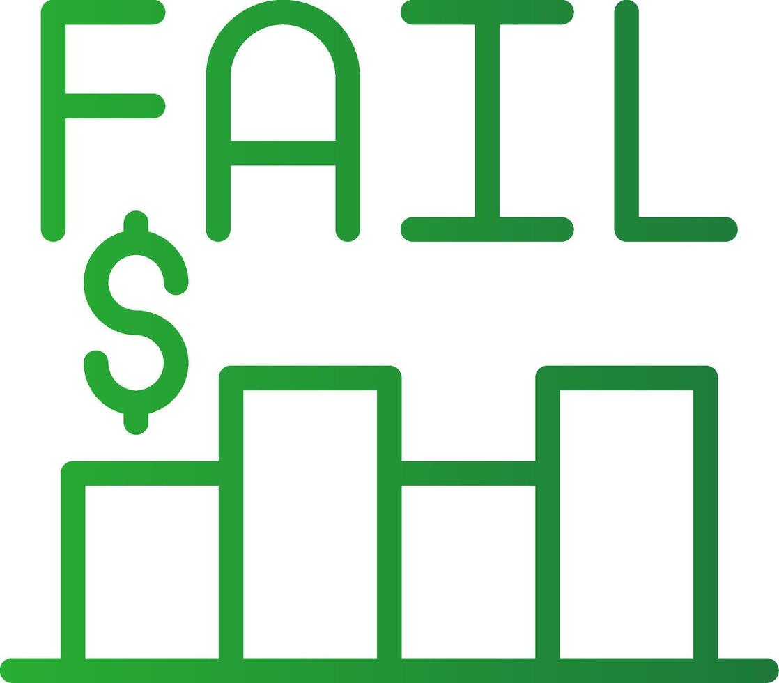 Business Fail Creative Icon Design vector