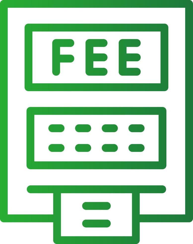 ATM Fees Creative Icon Design vector