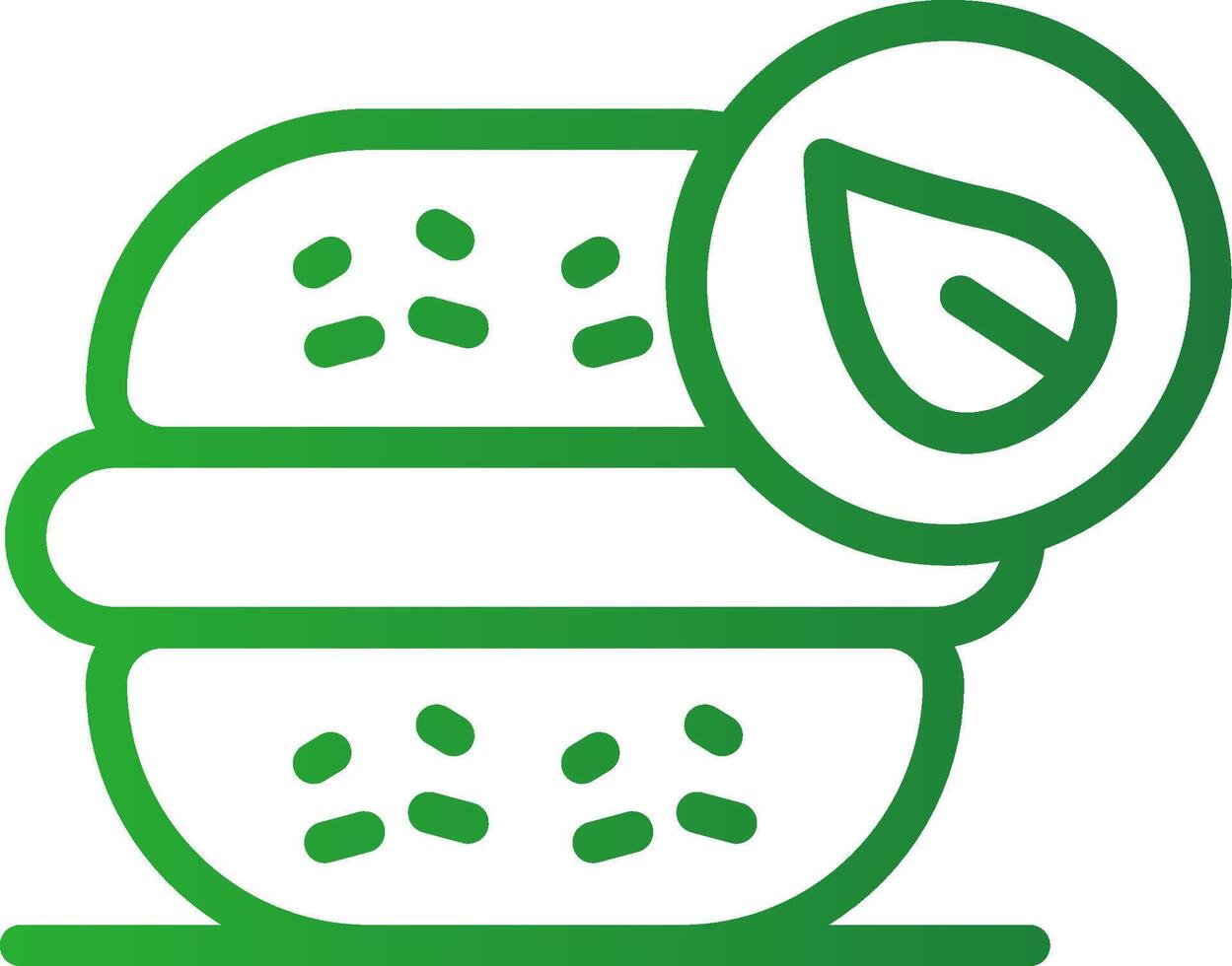 Vegan Burger Creative Icon Design vector