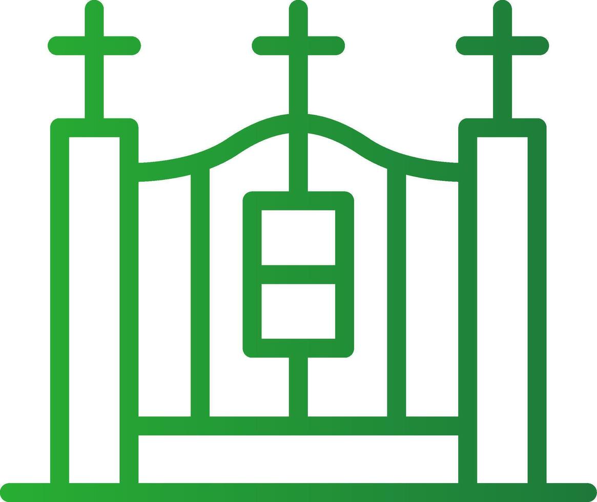 cementerio portón creativo icono diseño vector