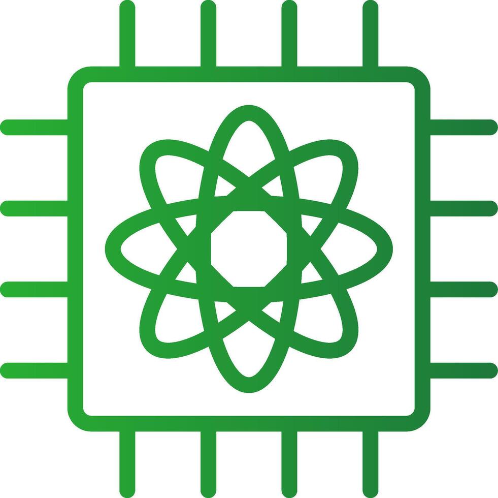 Quantum Computer Creative Icon Design vector