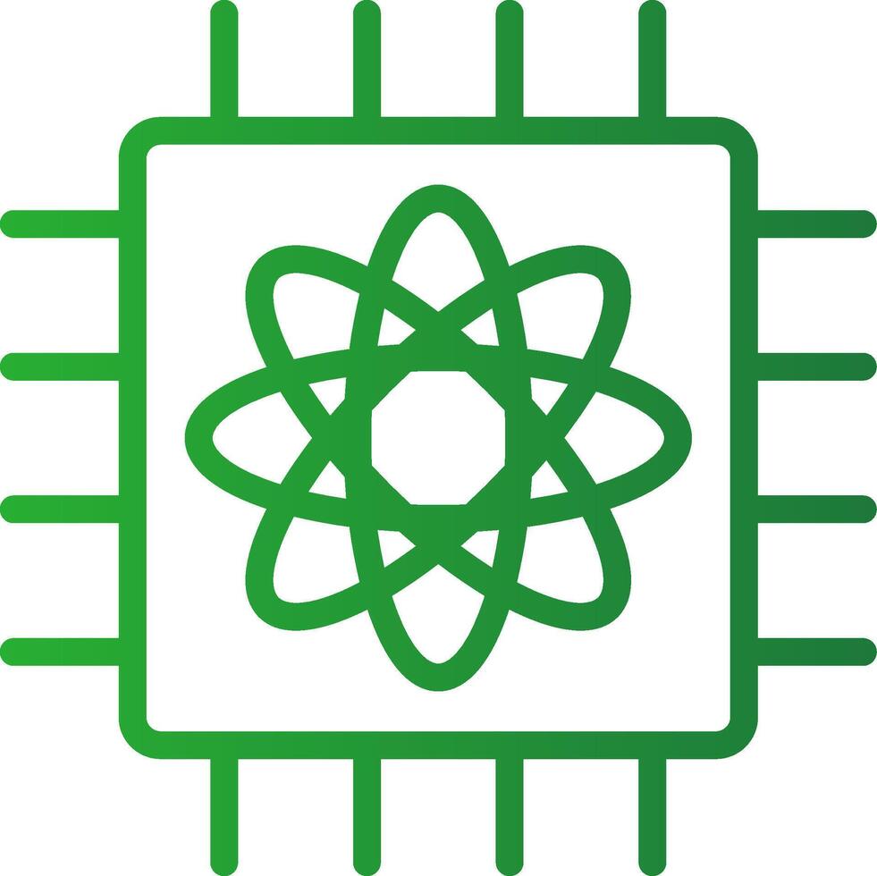Quantum Computer Creative Icon Design vector