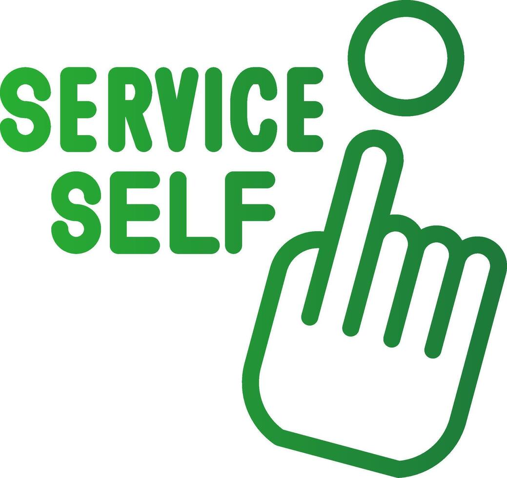 Self Service Creative Icon Design vector