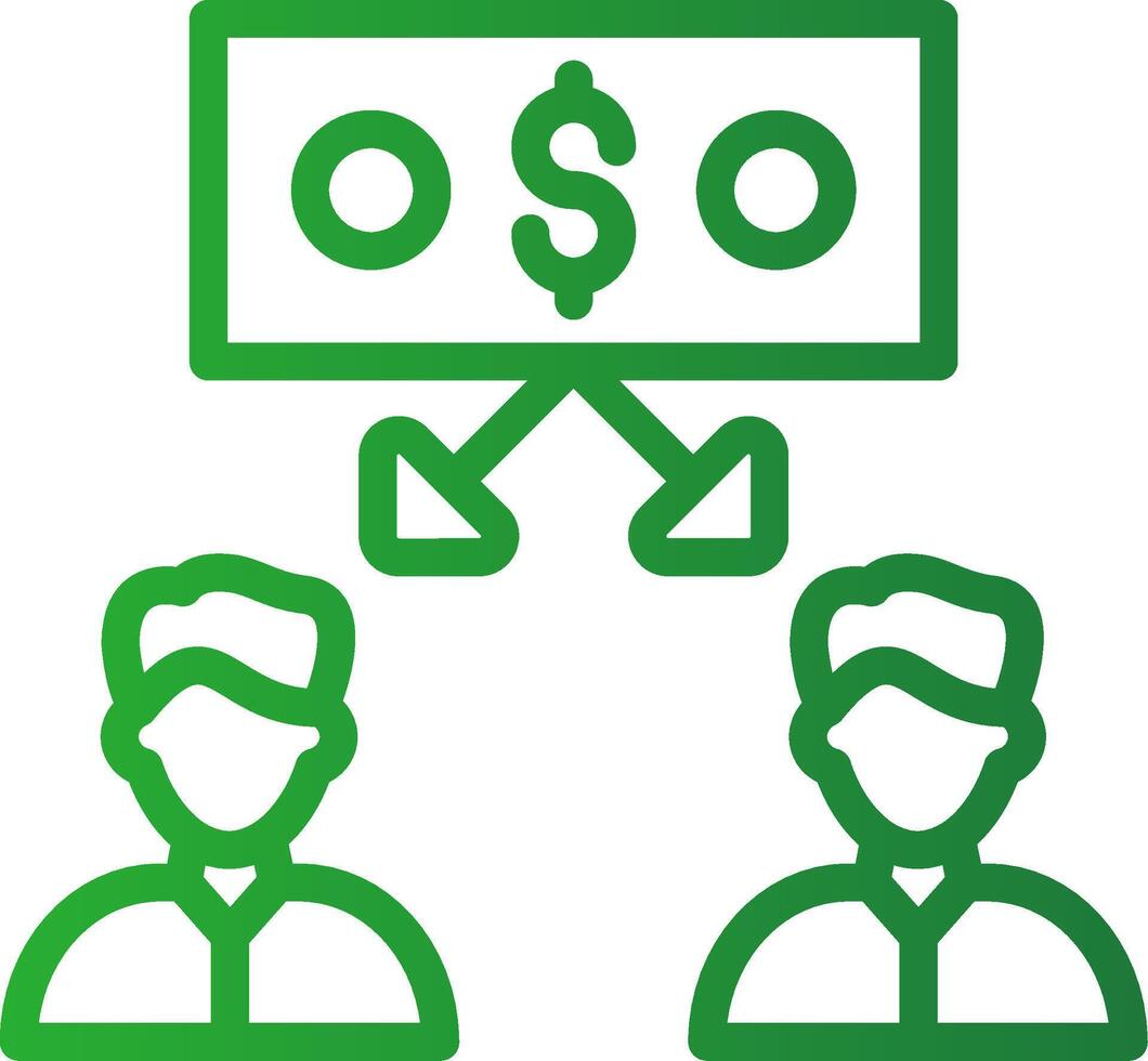 Peer to Peer Lending Creative Icon Design vector