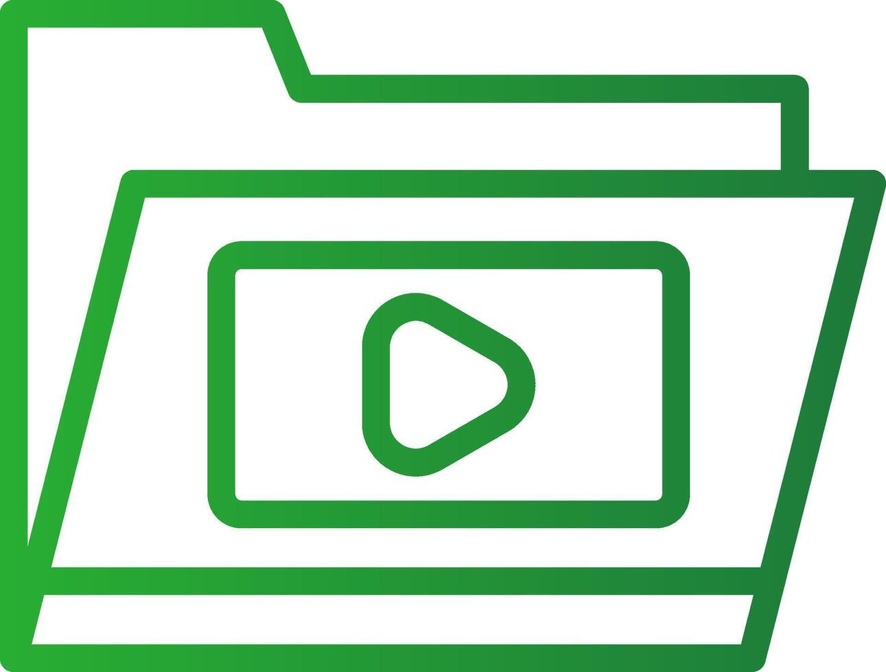 Video Folder Creative Icon Design vector