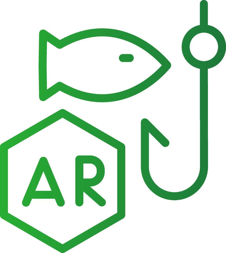 Ar Fishing Creative Icon Design vector