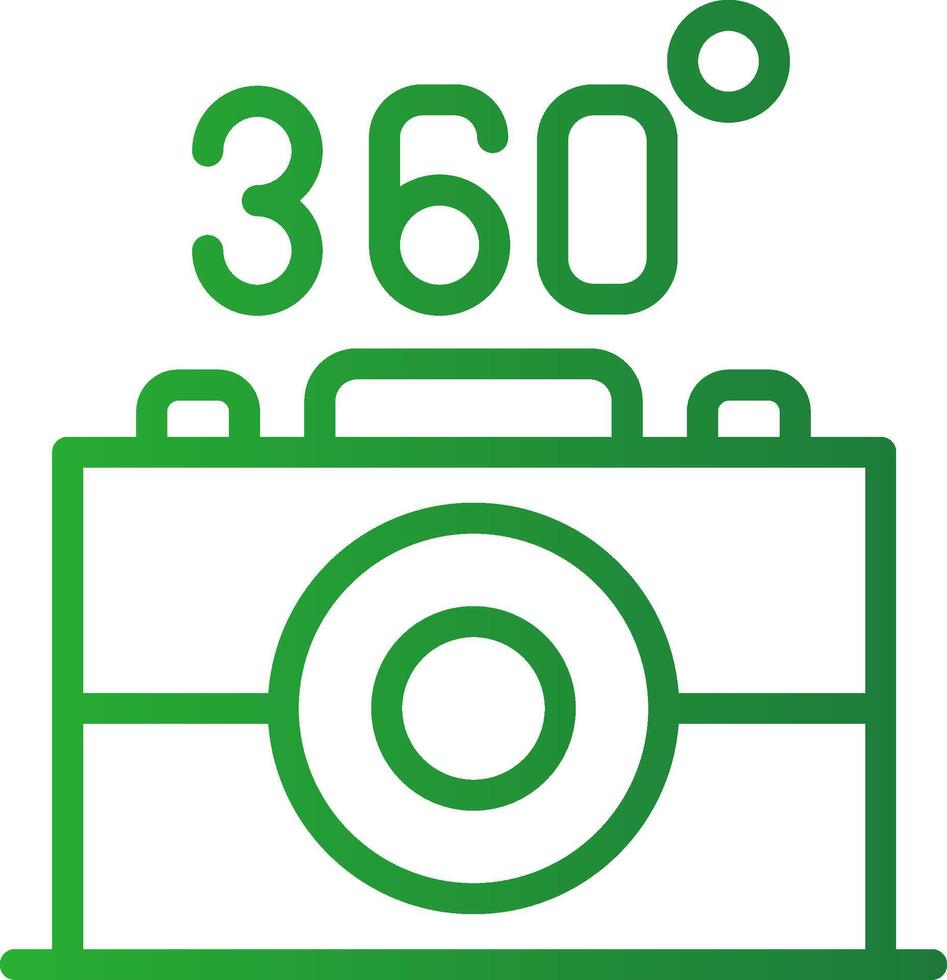 360 Camera Creative Icon Design vector