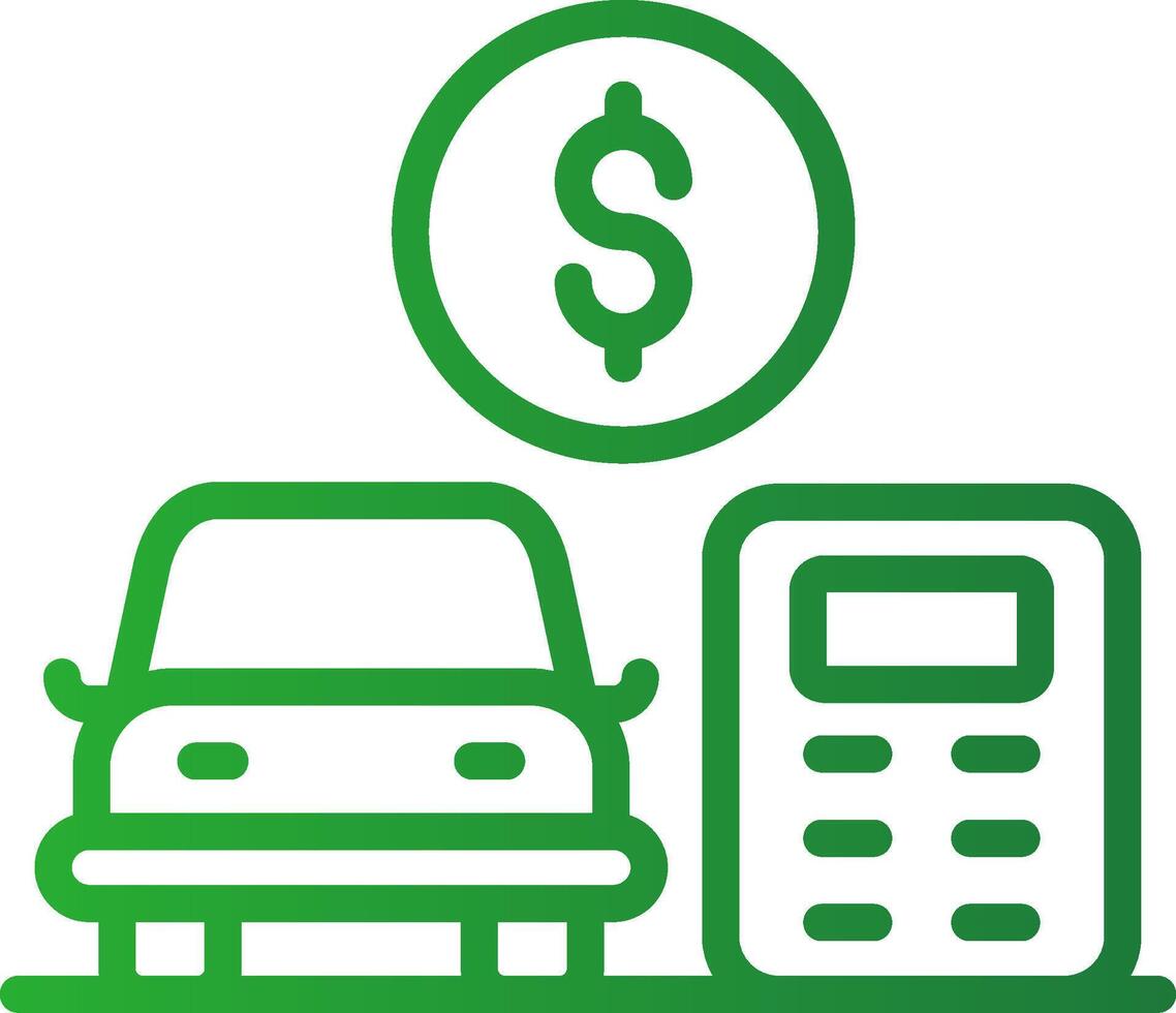 Car Loan Calculator Creative Icon Design vector