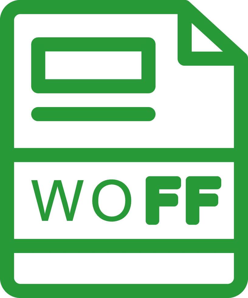 WOFF Creative Icon Design vector