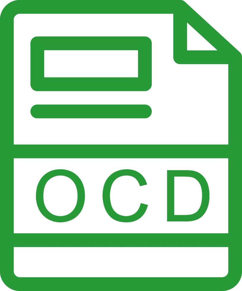 OCD Creative Icon Design vector