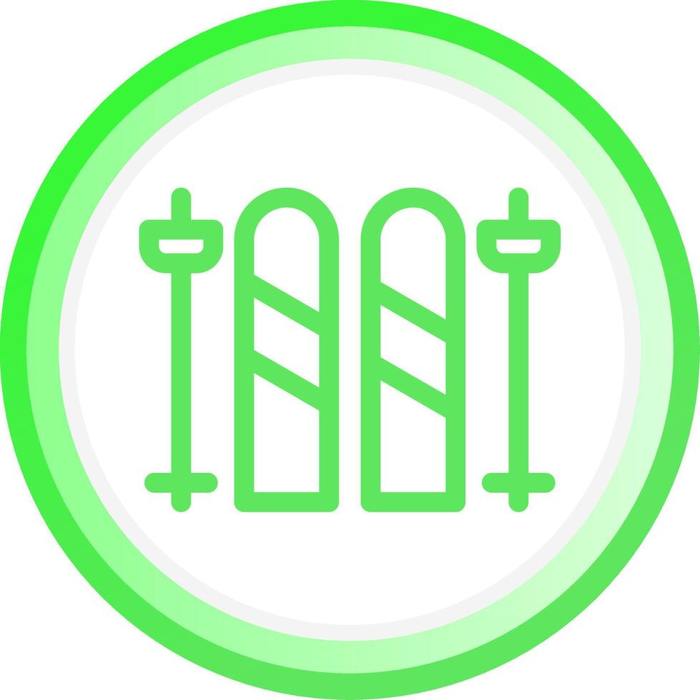 Skis Creative Icon Design vector